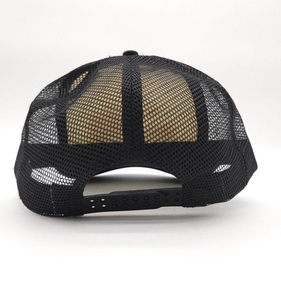 On X Backcountry Maps Mesh Trucker Rope Snapback Hat Foam Ball Cap Outdoor Black - Picture 5 of 7